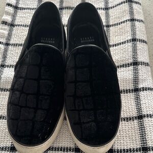 Stuart Weitzman Textured Black Men's Loafers